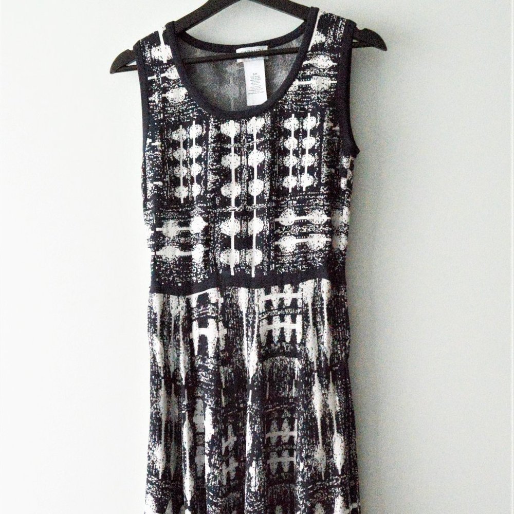 Ponte Knit A-Line Midi Dress by Carmen Marc Valvo